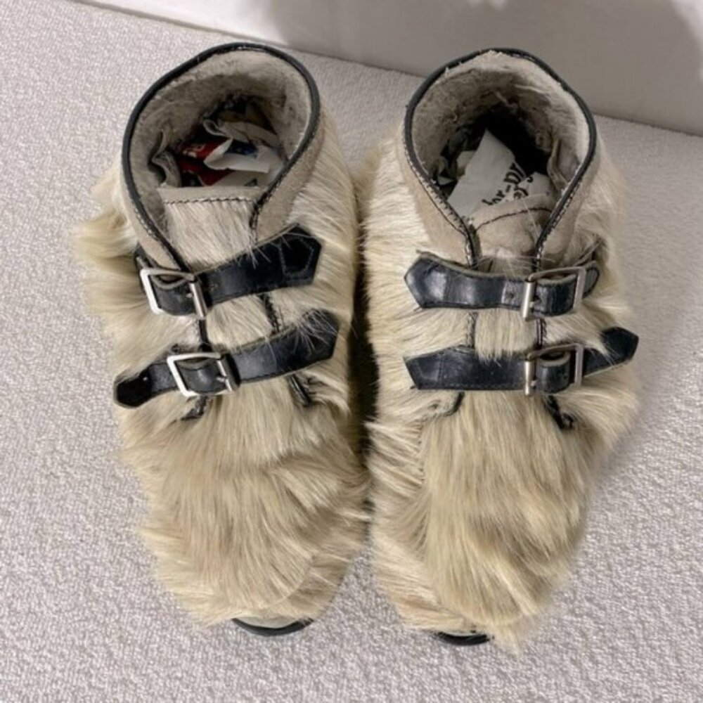 Vintage Capitol Canadian Genuine Fur Inuit Ankle Boots Booties 8